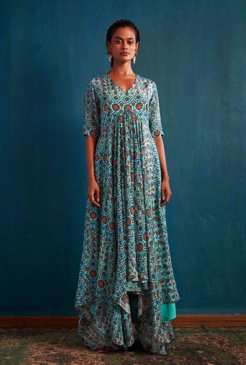 Blue High-Low Maxi by Nautanky