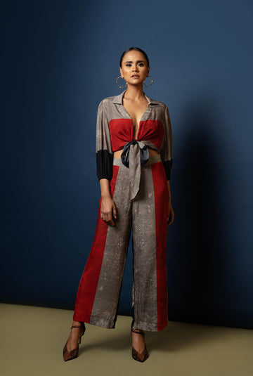 TIE UP TOP WITH PANTS - HEARTBREAKER