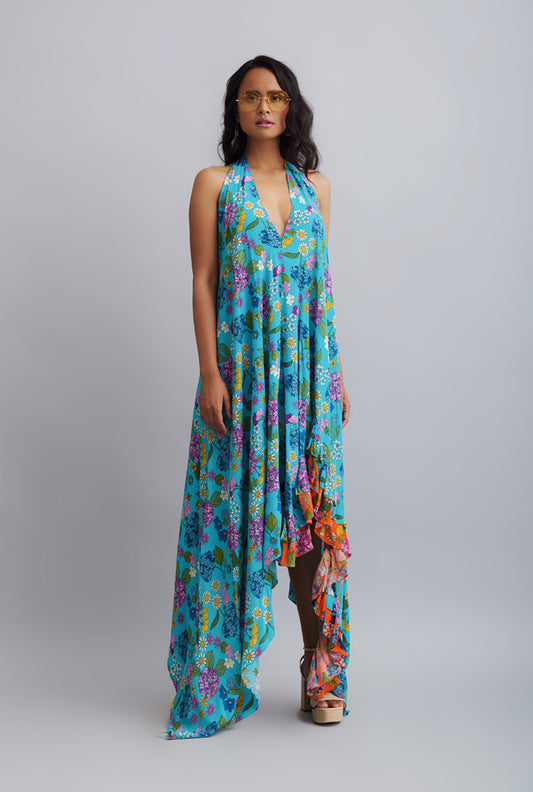 Ruffle Back Less Dress - WALLFLOWER