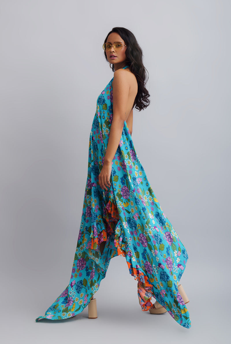 Ruffle Back Less Dress - Designer Store in Ahmedabad