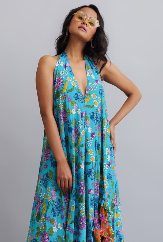 Ruffle Back Less Dress - WALLFLOWER