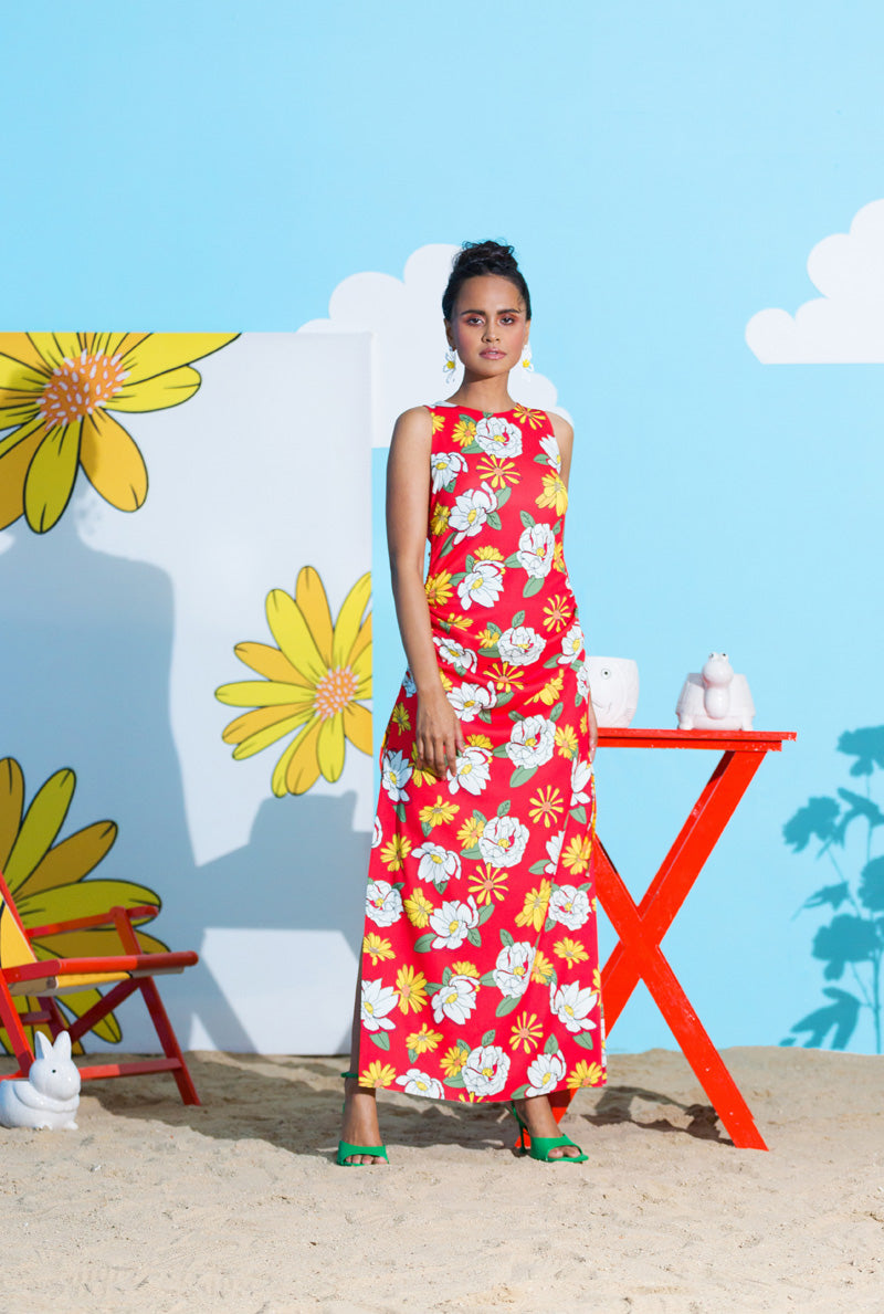 Ruffled Detailed Dress - Contemporary Ethnic Wear