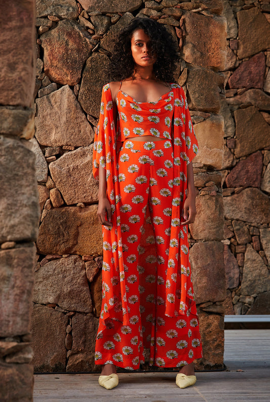 Orange Cape Co-Ord Set