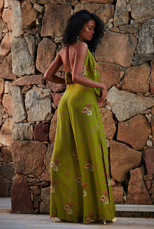 Green Halter Co-Ord Set