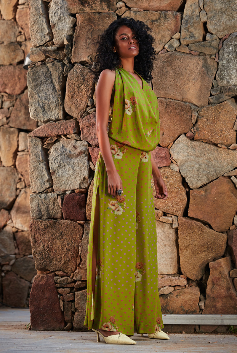 Co-Ord Set - Slitted Pants