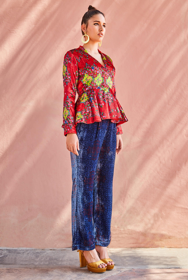 Peplum Top Set - Women Designer Shirt