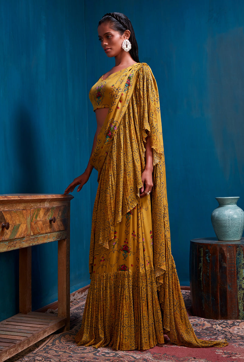 Ruffle dupatta for women