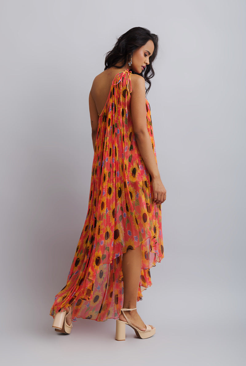 One Shoulder Drape Maxi - Designer Clothes