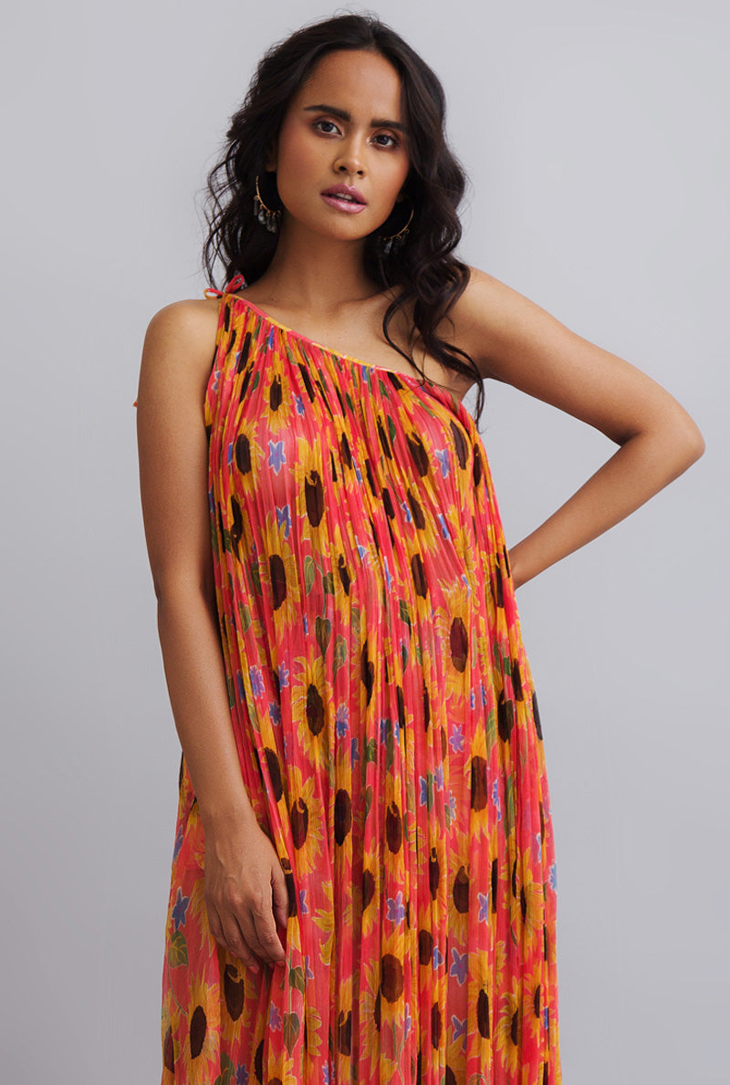 Drape Dress One Shoulder Maxi