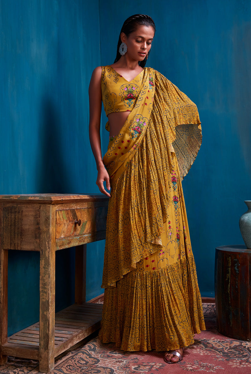 Mustard green top for women