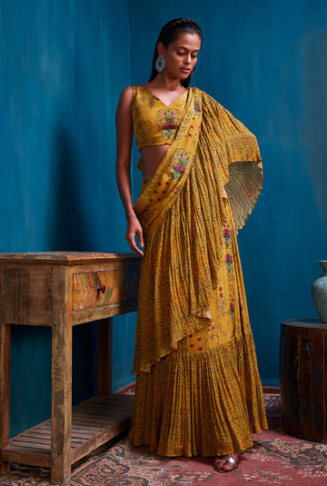 Mustard green top for women