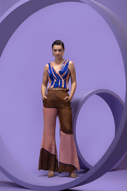 QUEEN DRIP - Crop Top with Wide Legged Pants