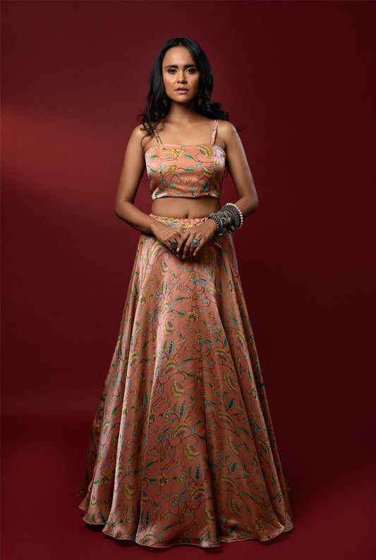 Aaftab Mud-Pink Lehenga
