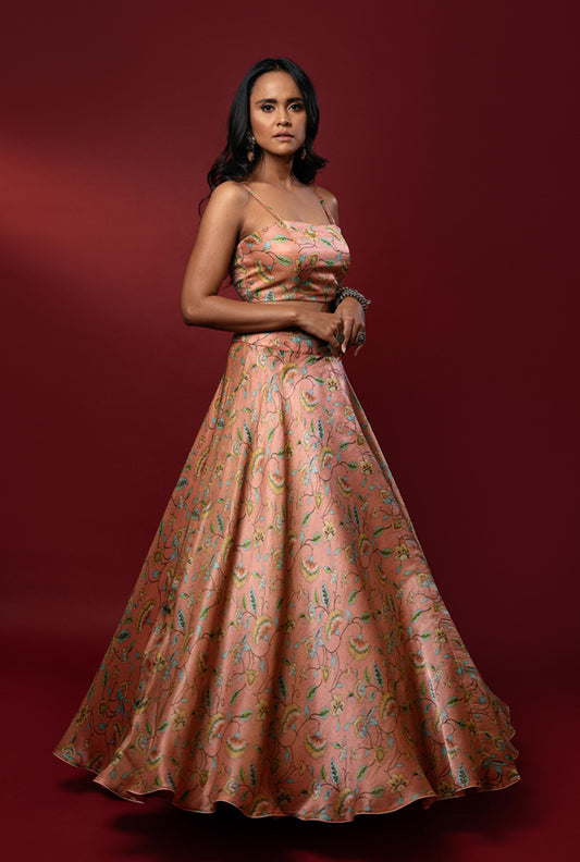 Aaftab Mud-Pink Lehenga