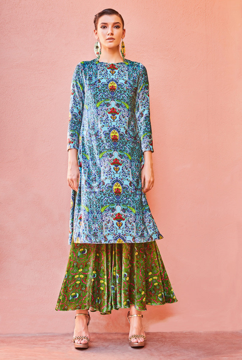 Kurta with wide-leg pants