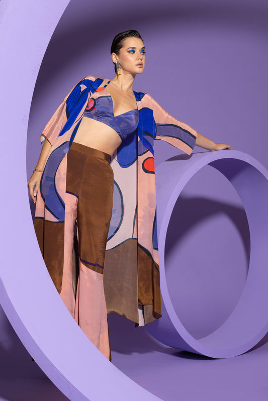 DIVA - Bustier With Cape and Wide Legged Trouser