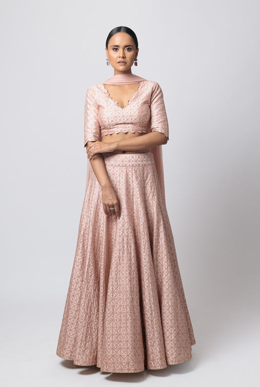 Millenial Pink Lehenga Set