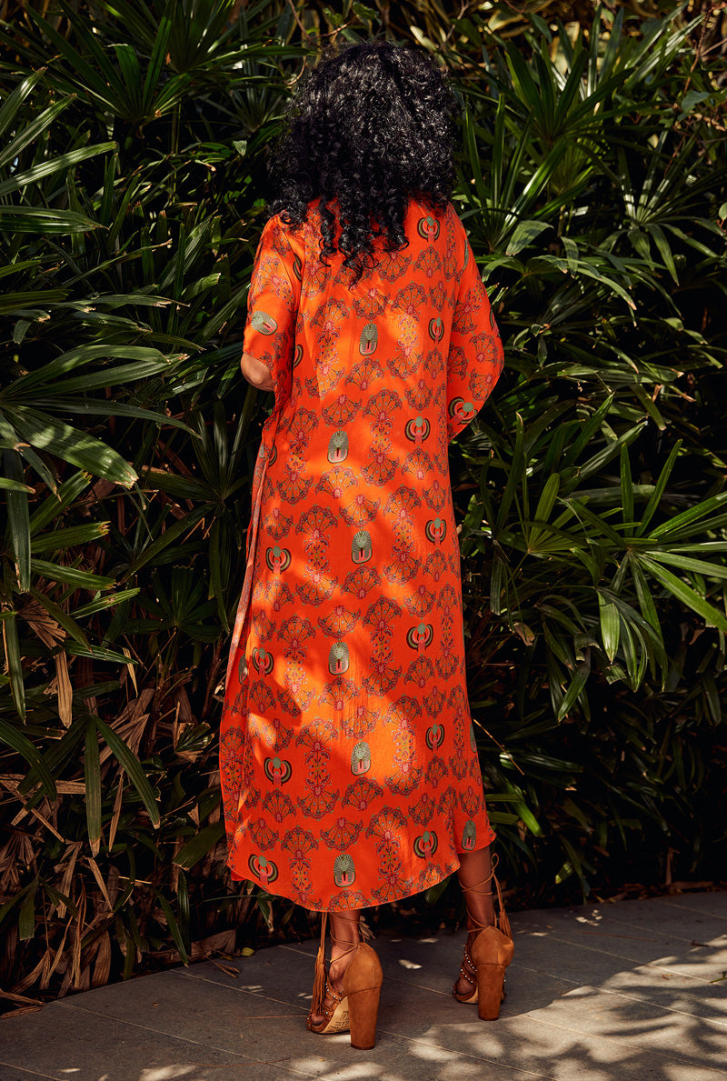 Printed Kaftan dress
