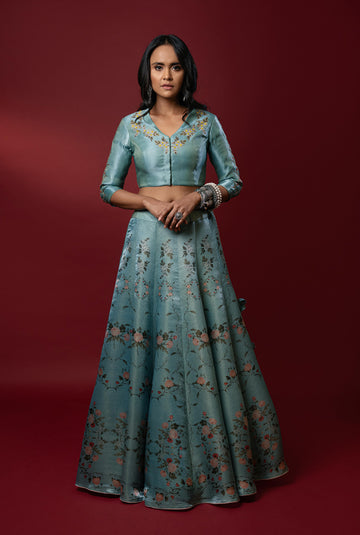 Designer Blue Lehenga Sets