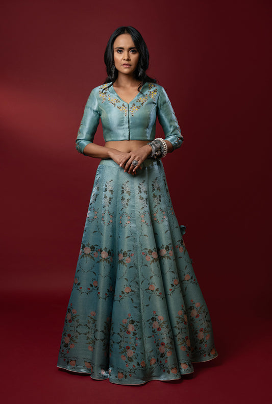Inayat Aqua Blue Lehenga