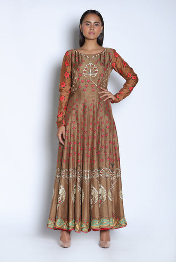 Printed Kalidaar Kurta Set