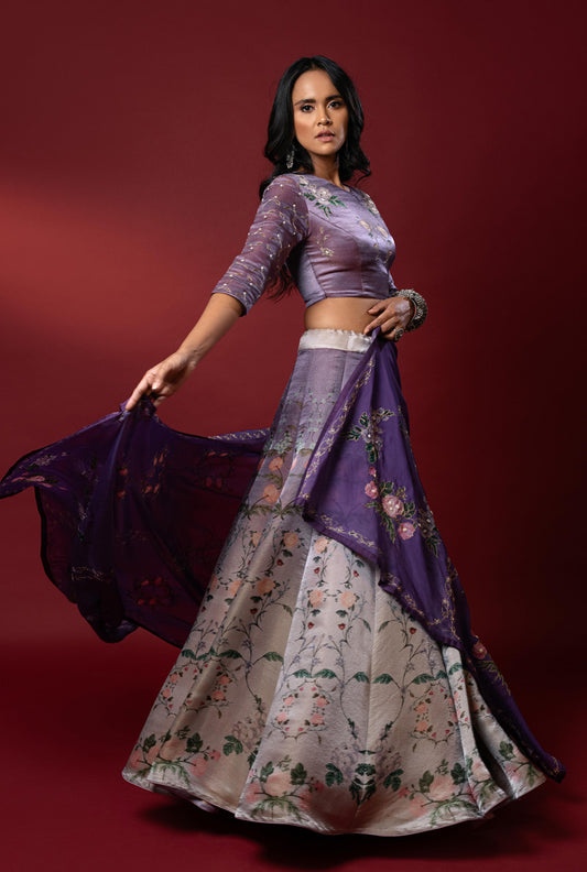 Aaftab Lavender Lehenga