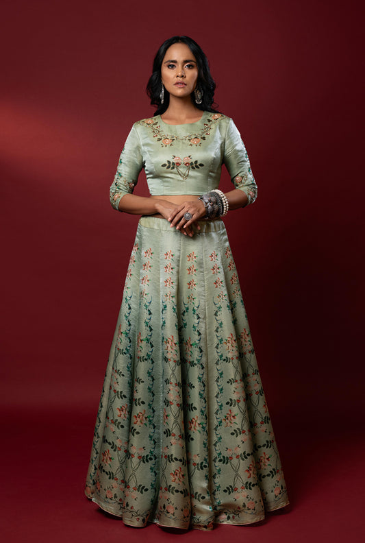 Aita Mint Green Lehenga