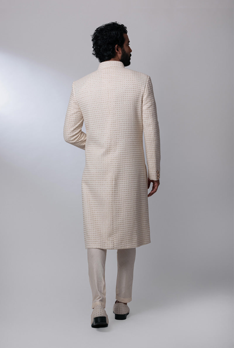 white sherwani for groom
