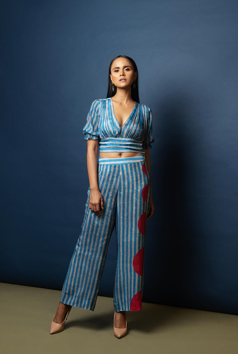 Rushing Detailed Top with Pants by Nautanky- Vibe Check