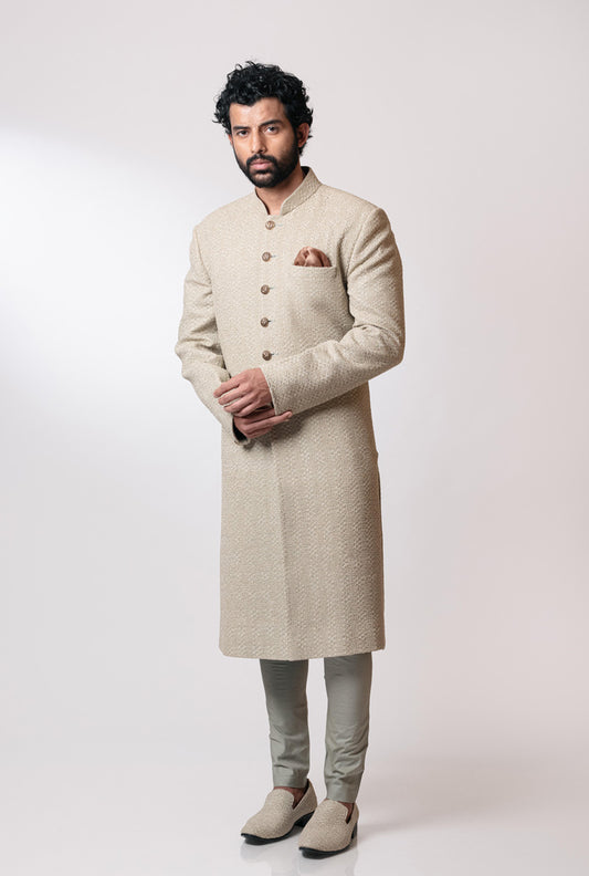 Ivory Sherwani Set