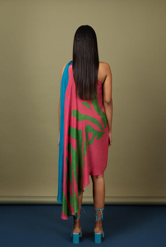 One Shoulder Drape Dress - DARLIN