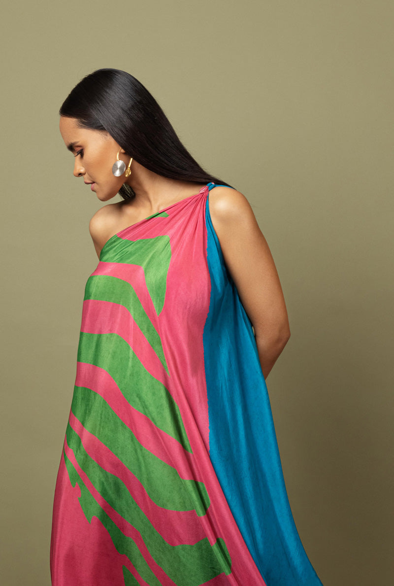 One Shoulder Drape Dress - Designer Shop in Ahmedabad