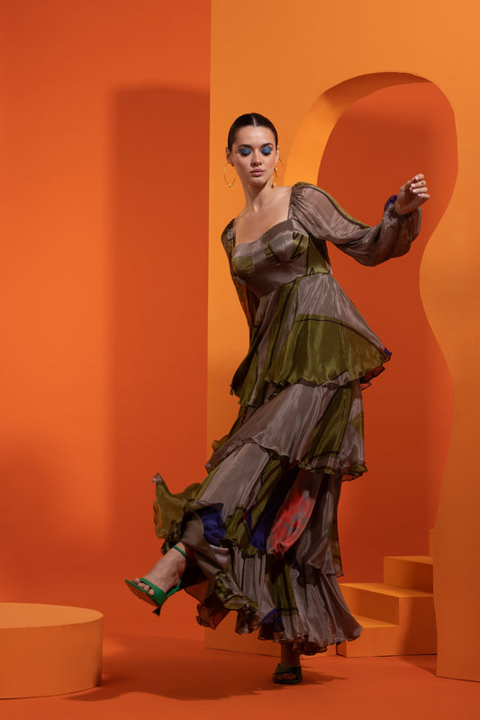OH YOU FANCY! - Four Tiered Chiffon Dress