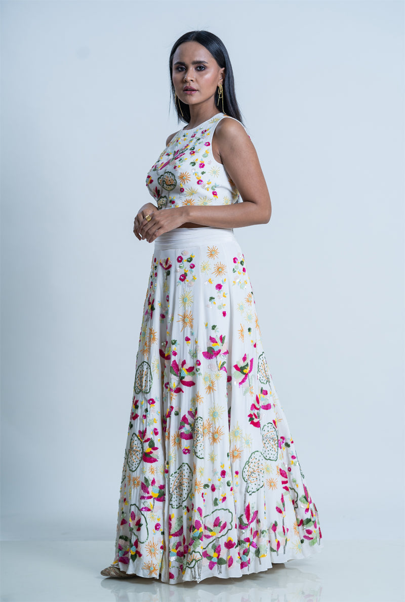 Ivory lehenga online
