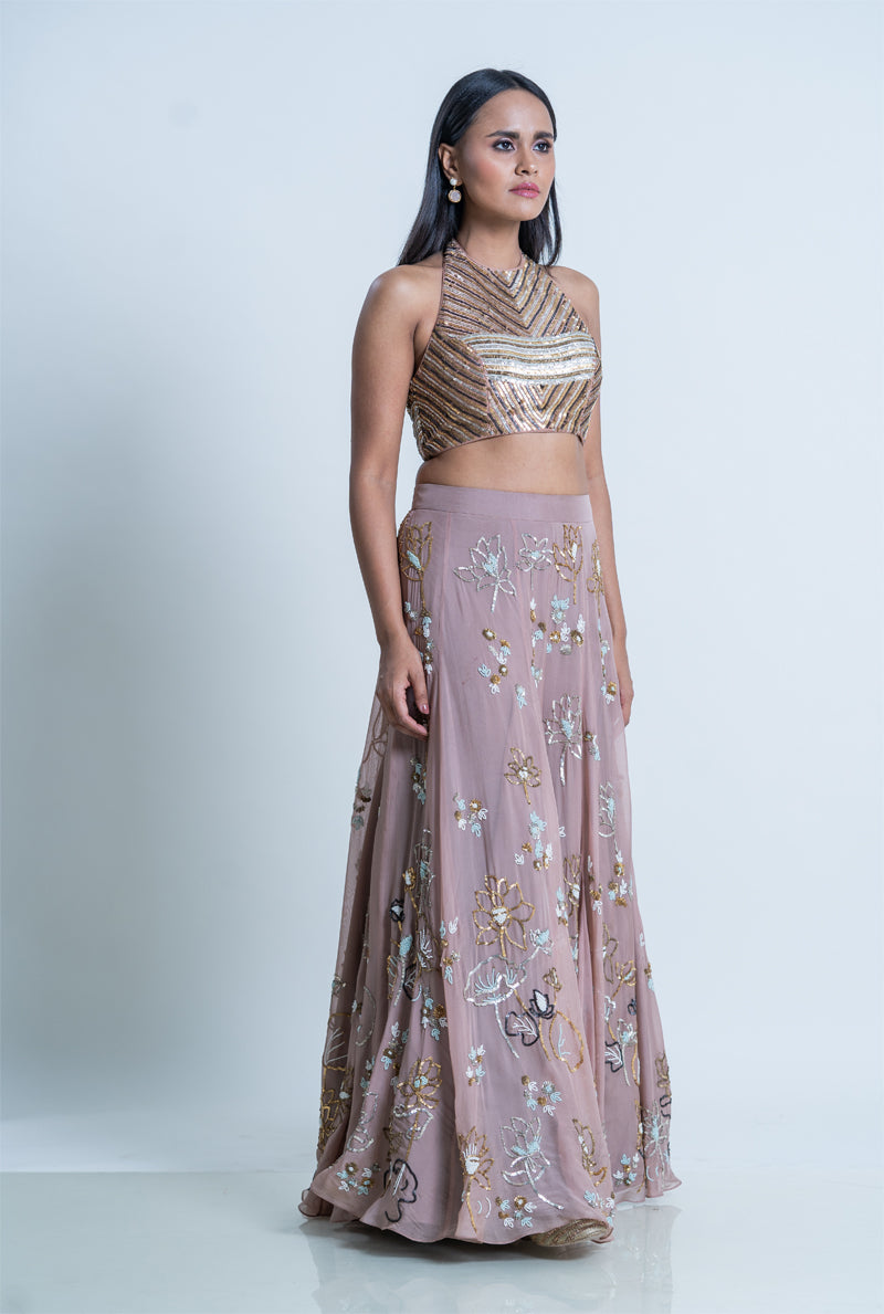 embroidered sharara set