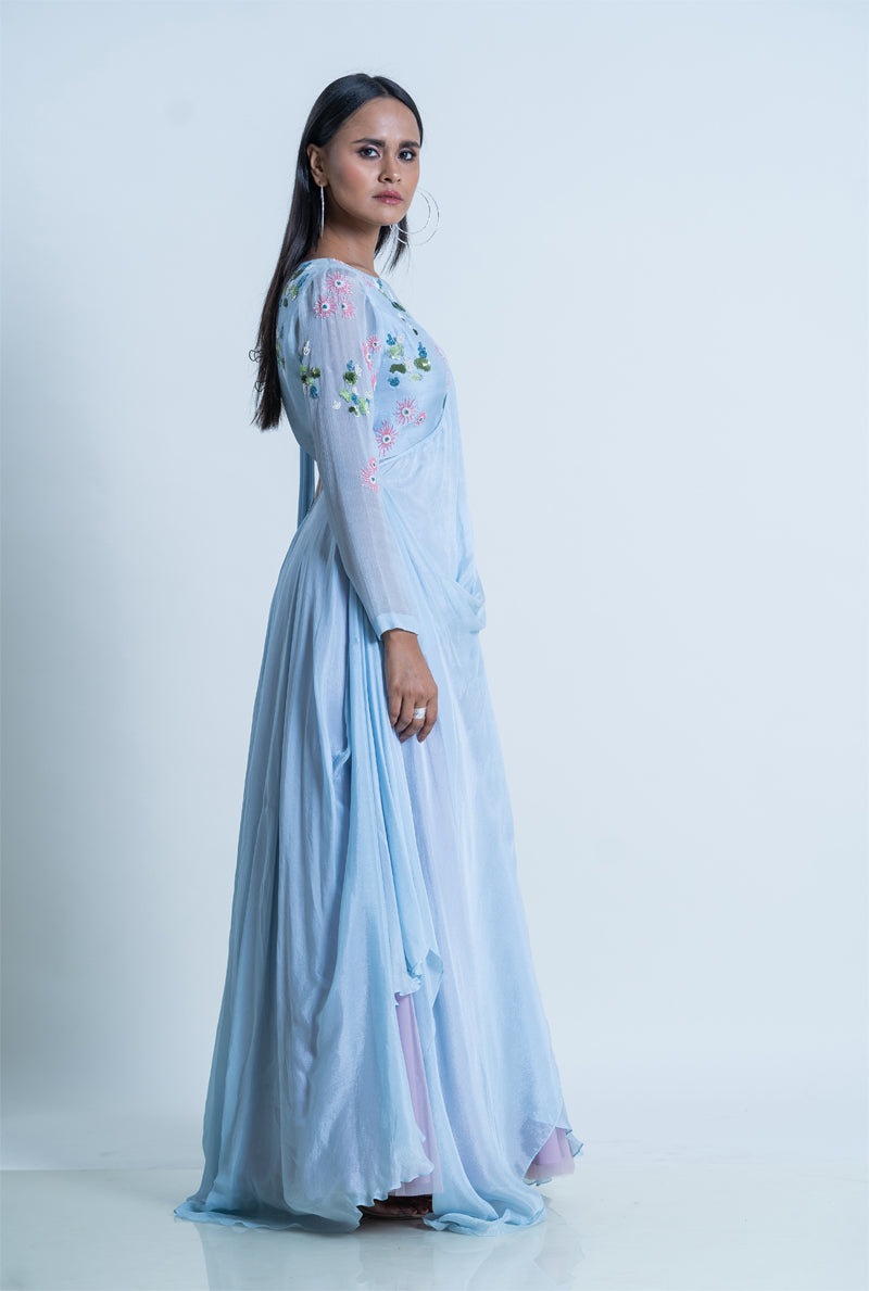 Celeste Clematis Drape Dresses for Women