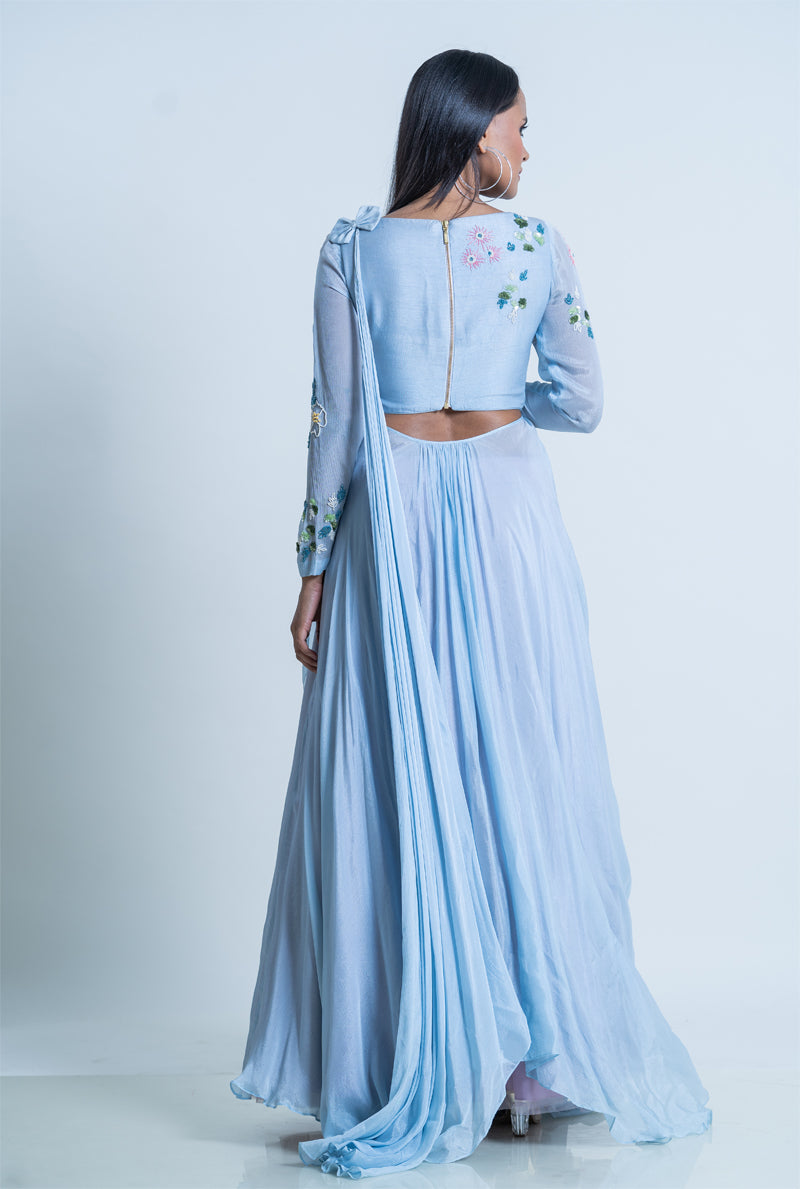 Celeste Clematis Draped Dresses Online